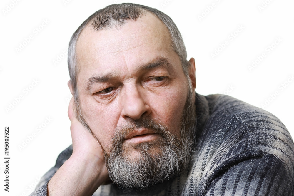 Fototapeta premium Real man on white