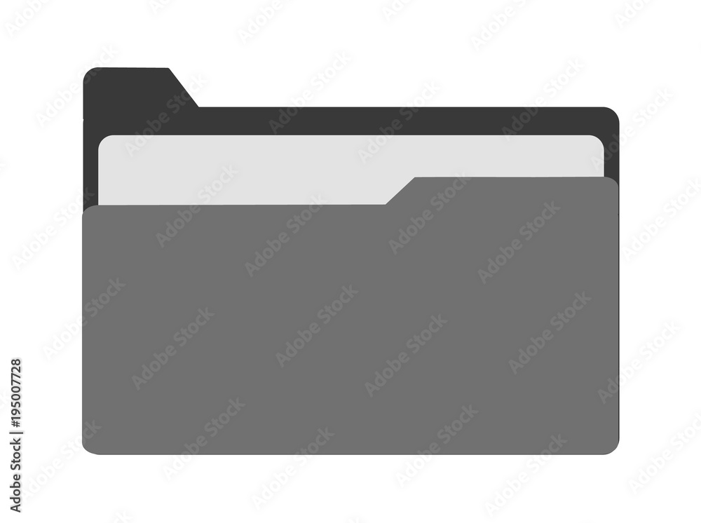 folder icon on white background. folder sign. flat style. document in folder icon. folder icon on white background. folder sign. flat style. document in folder icon.