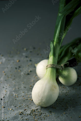 bunch of spring onions