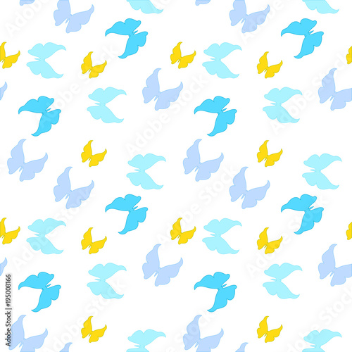 seamless butterfly pattern vector illustration