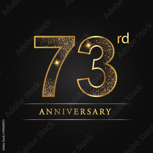 anniversary, aniversary, seventy-three years anniversary celebration logotype. 73rd anniversary logo. photo