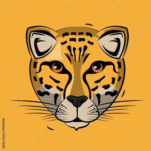 Leopard cartoon print for t shirt vector illustration clothing design