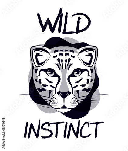 Wild leopard print for t shirt vector illustration clothing design