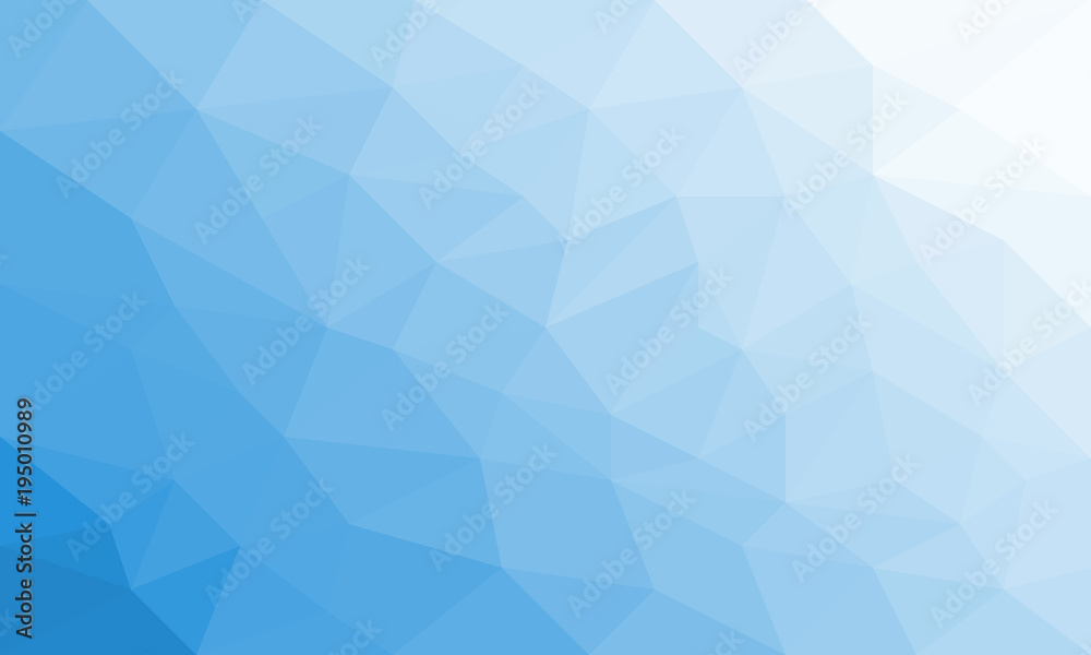 Low polygon blue color abstract background with geometric consist triangles