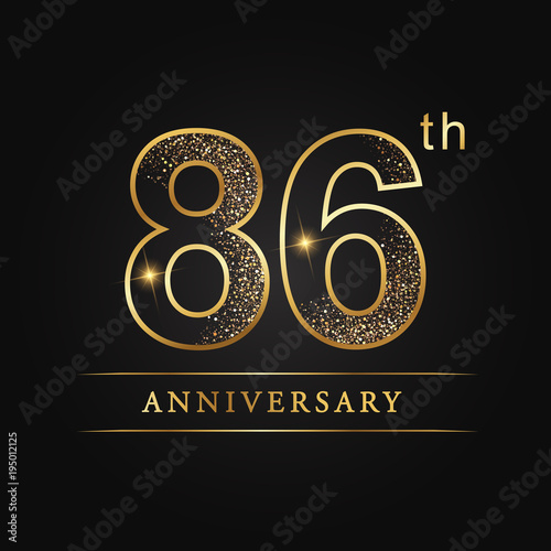 anniversary, aniversary, eighty-six years anniversary celebration logotype.86th anniversary logo.