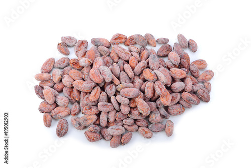 Cacao Beans isolated on white