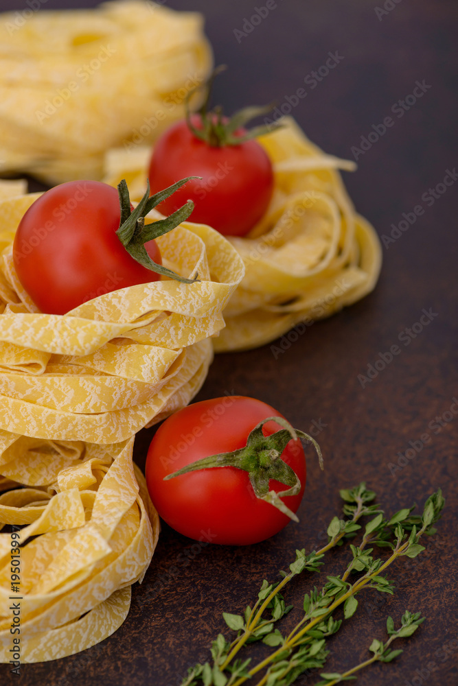Fettuccine with tomato and thyme Fettuccine with tomato and thyme