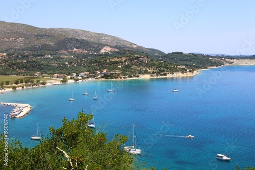 panoramic view of the beach of Zakynthos island, Greece