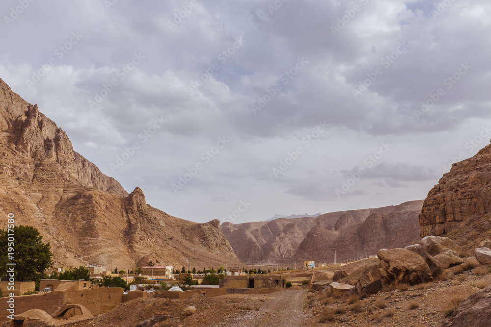 nature and housing developments near Yazd, Iran