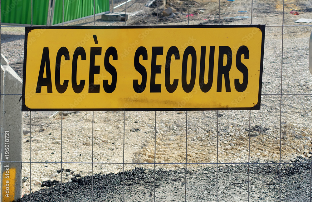 panneau accès secours panneau accès secours