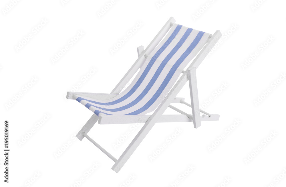 Deckchair on a white background.