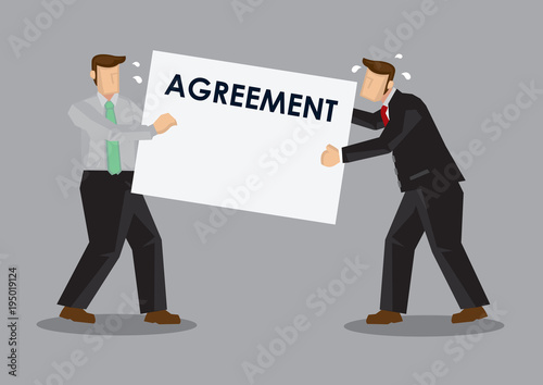 Business Dispute Cartoon Vector Illustration