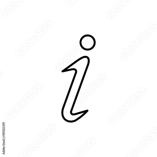 info web sign line vector black icon