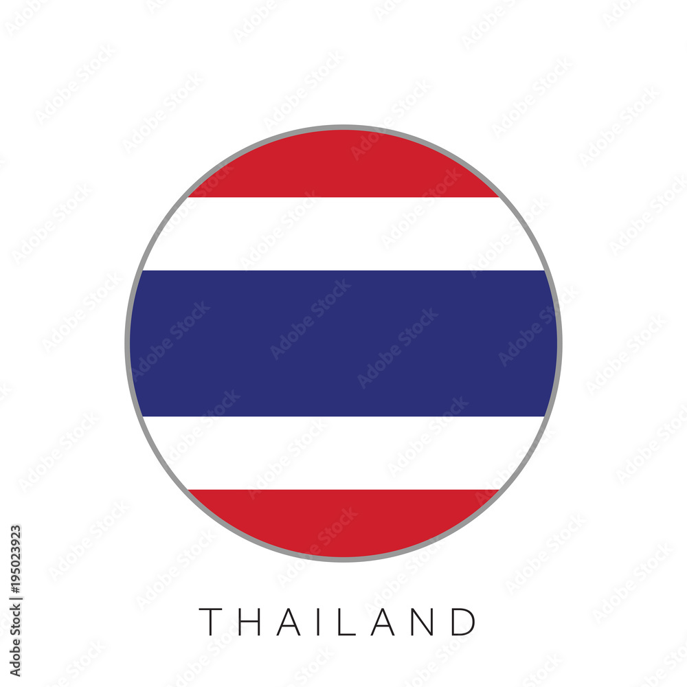 Thailand flag round circle vector icon Thailand flag round circle vector icon