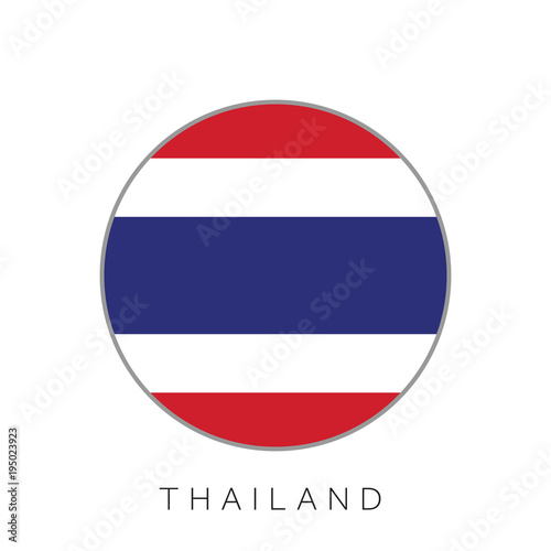 Thailand flag round circle vector icon