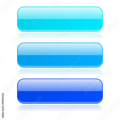 Blue glass buttons