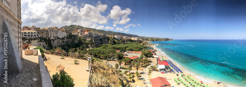 Panoramic view of Tropea coastline from Monastery, Calabria