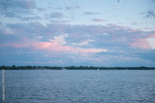 Clouds over water
