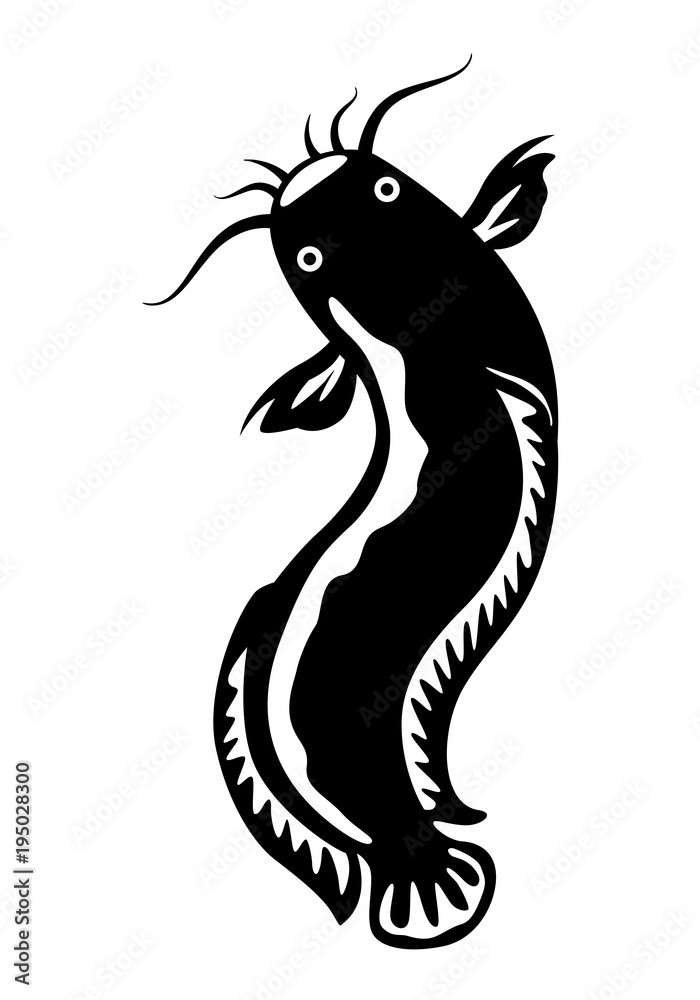graphic catfish, vector graphic catfish, vector