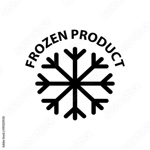 frozen product icon, keep frozen packaging symbol