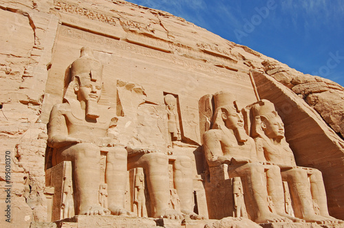 The Temple at Abu Simbal in Egypt.