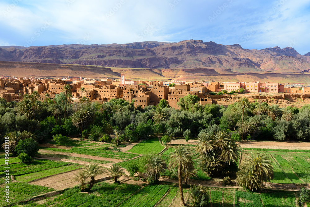 Town and oasis of Tinerhir, Morocco