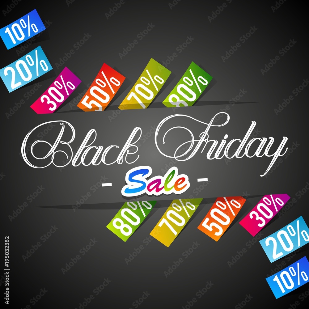 Obraz premium Creative Abstract Black Friday Sale vector illustration