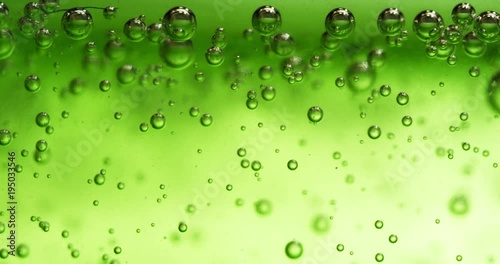 Extreme macro of bubbles in  jello cream (gel). 4k. Micro. Closeup.