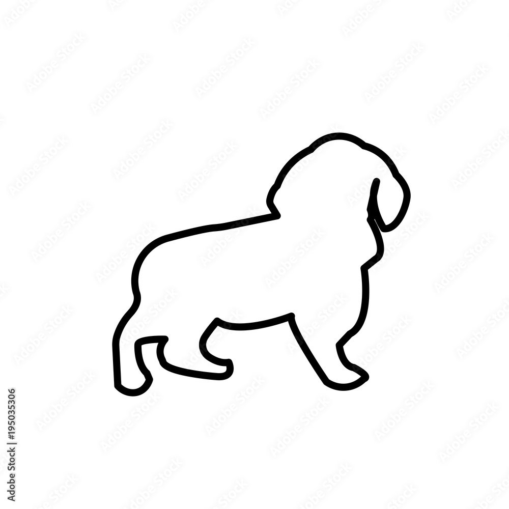 cocker spaniel silhouette outline on white background cocker spaniel silhouette outline on white background