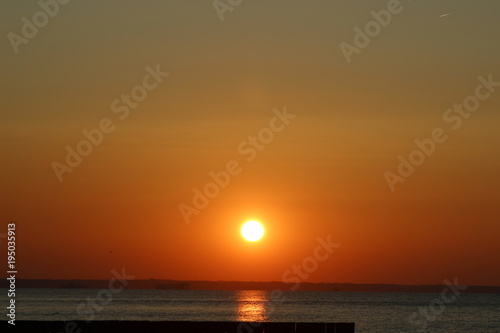 sky sun sunset sea ocean © Alexei