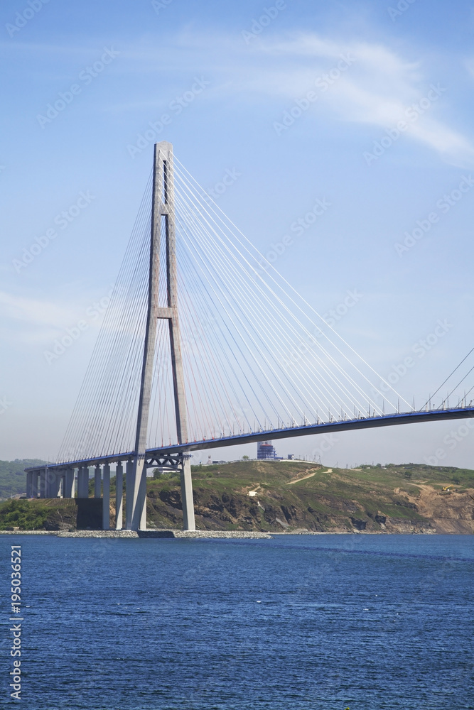 Russian bridge in Vladivostok. Russia