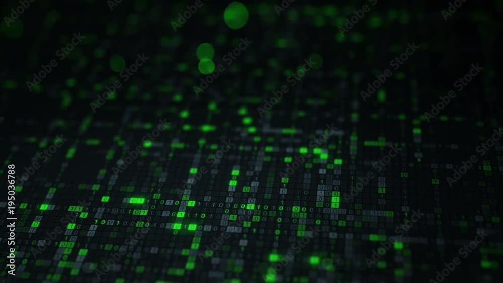 Rows of green binary digital code. Futuristic big data information technology concept. Computer generated seamless loop animation 4k (4096x2304)
Rows of green binary digital code. Futuristic big data information technology concept. Computer generated seamless loop animation 4k (4096x2304)