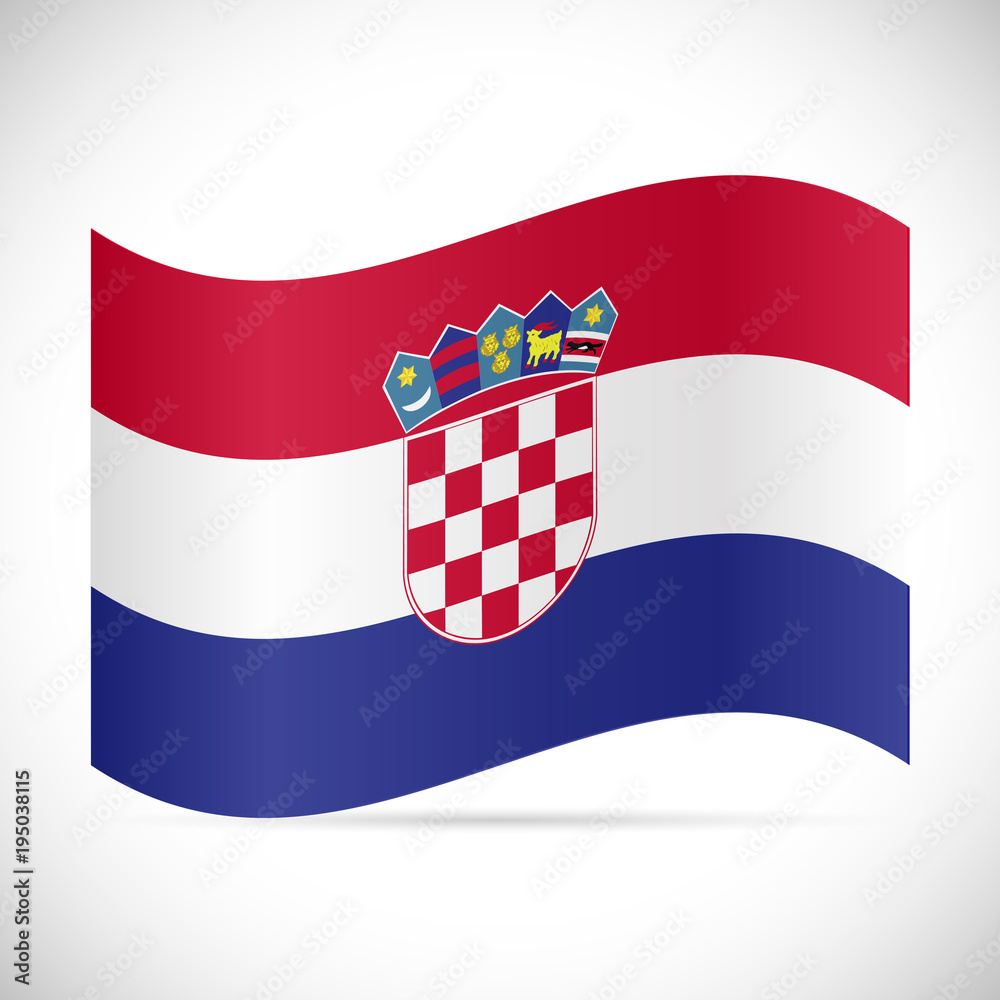 Naklejka premium Croatia Flag Illustration