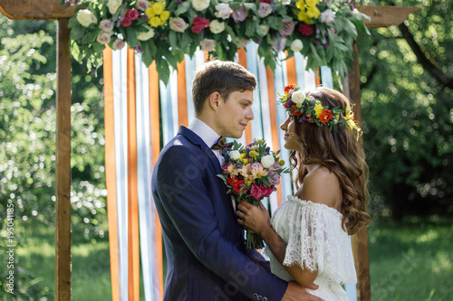 Wedding ceremony at outdoor...