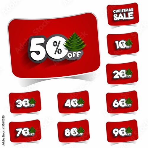Christmas Sale on background vector illustration