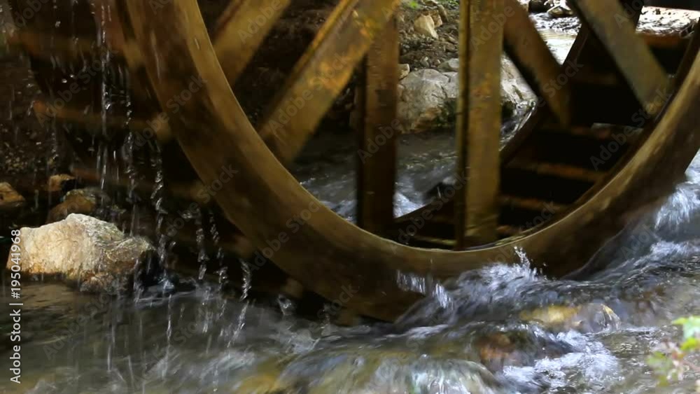 Water mill run and pure water