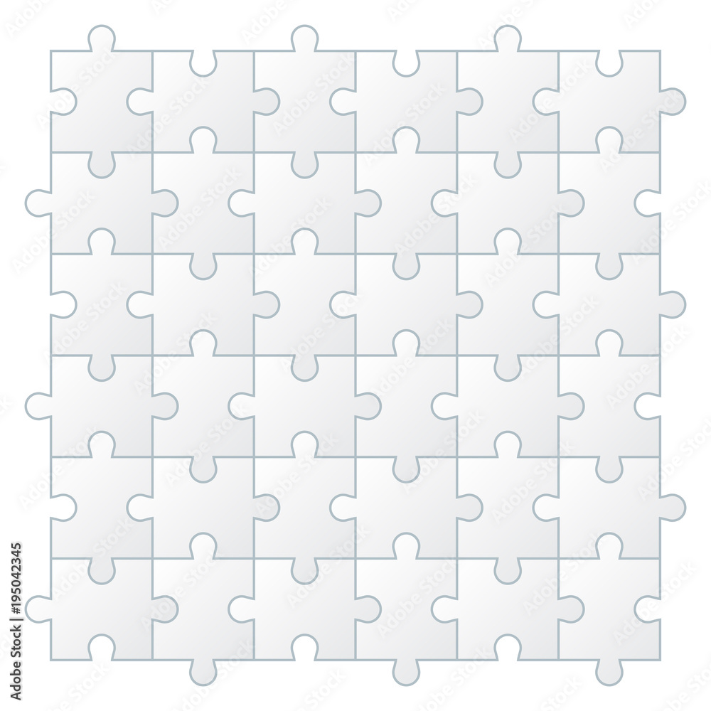 A set of white puzzle pieces. The concept of infographic. Vector illustration A set of white puzzle pieces. The concept of infographic. Vector illustration