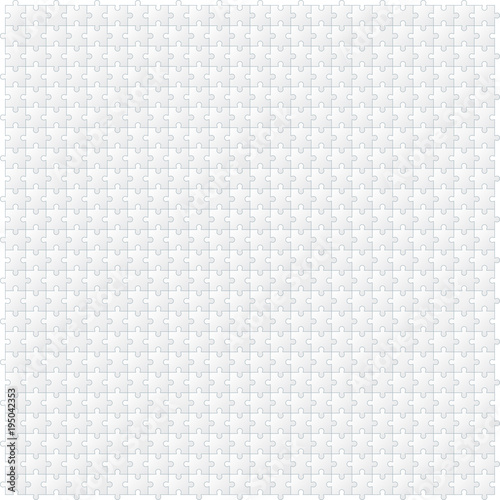 A set of white puzzle pieces. The concept of infographic. Vector illustration