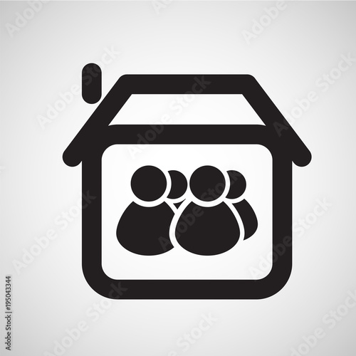 Accomodation icon, vector.