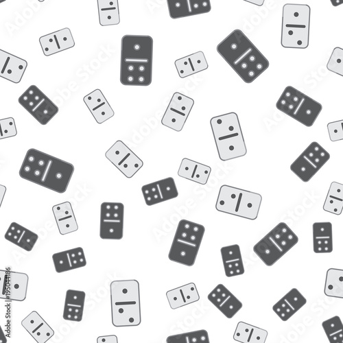 Black and white domino pattern. Seamless vector