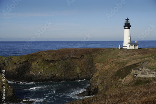 Light house at Yaquina Bay National Park in Newport, Oregon