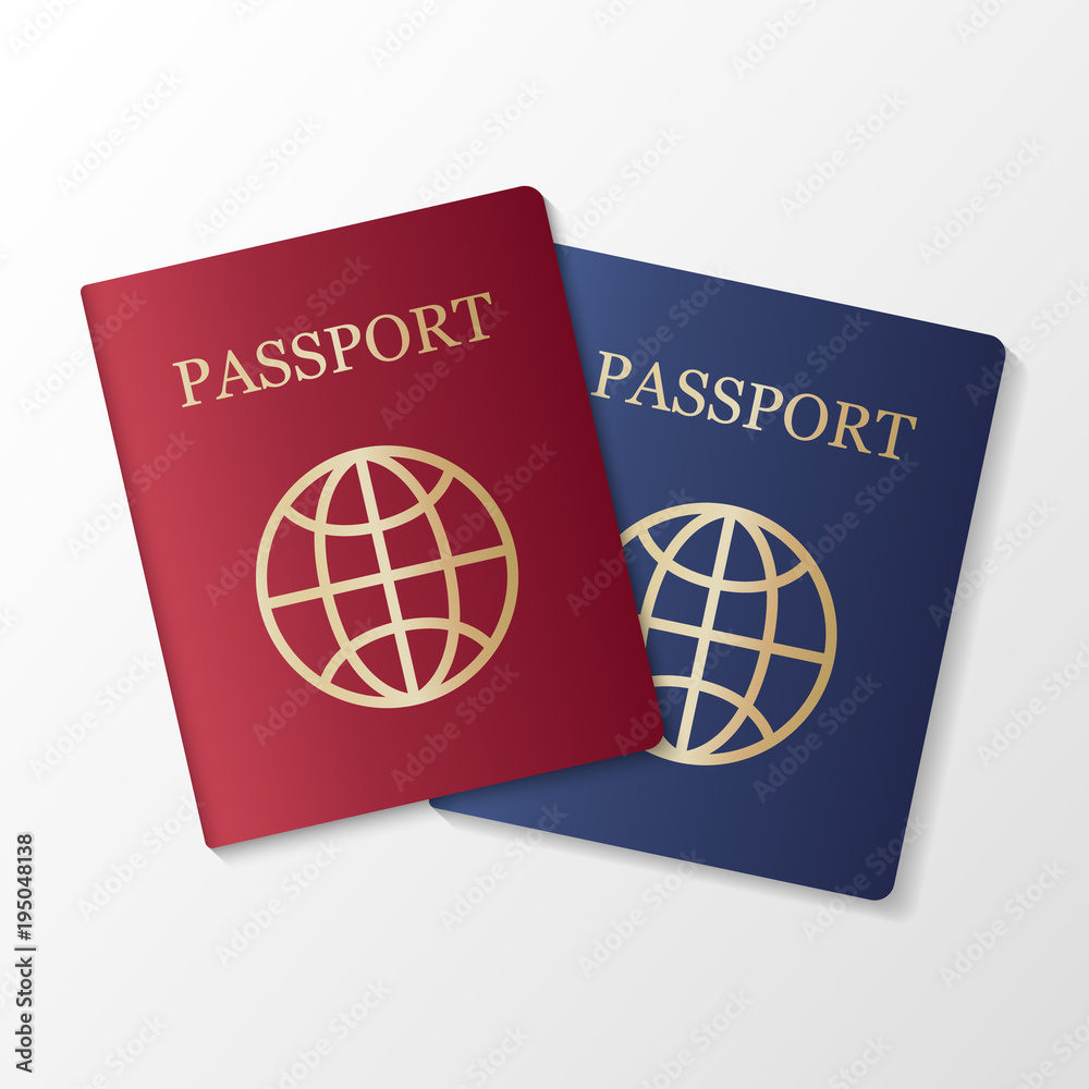 International passport on white background, vector illustration International passport on white background, vector illustration