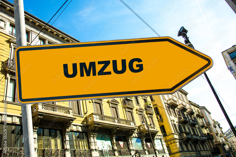 Obraz premium Schild 285 - Umzug