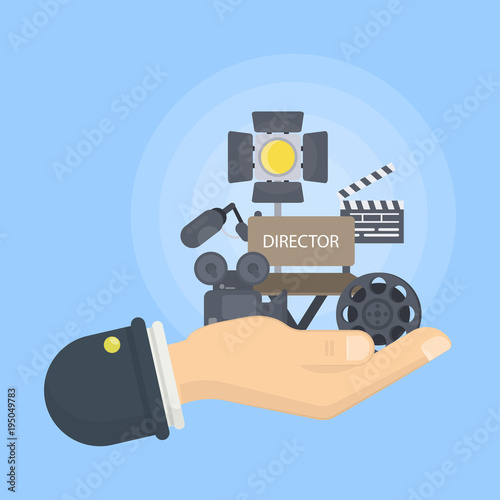Film director illustration.