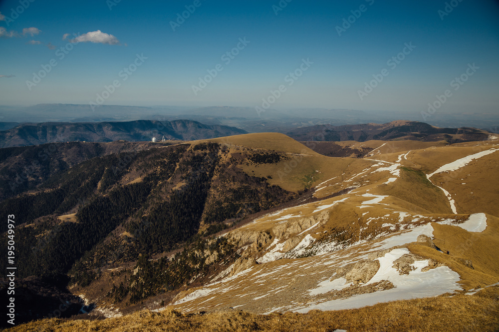 Mountains landscape. Caucasian mountain valley, Arkhyz, Russia