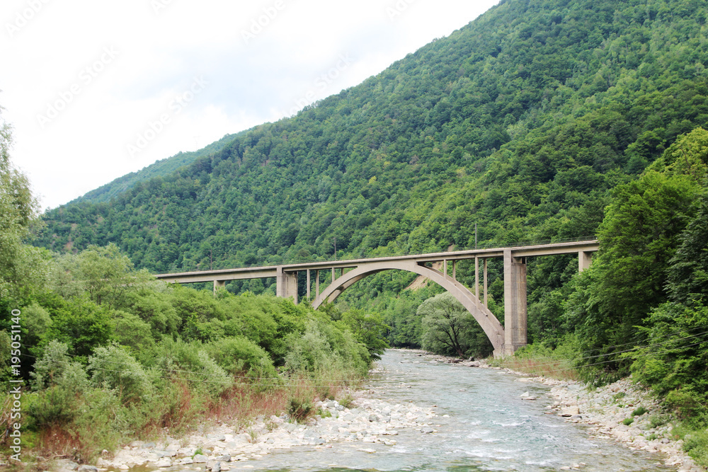 A bridge over the river not far from Biogradska Gora, Montenegro A bridge over the river not far from Biogradska Gora, Montenegro