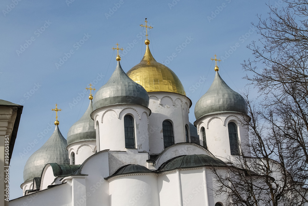 The Orthodox Church, the Novgorod, the Golden domes