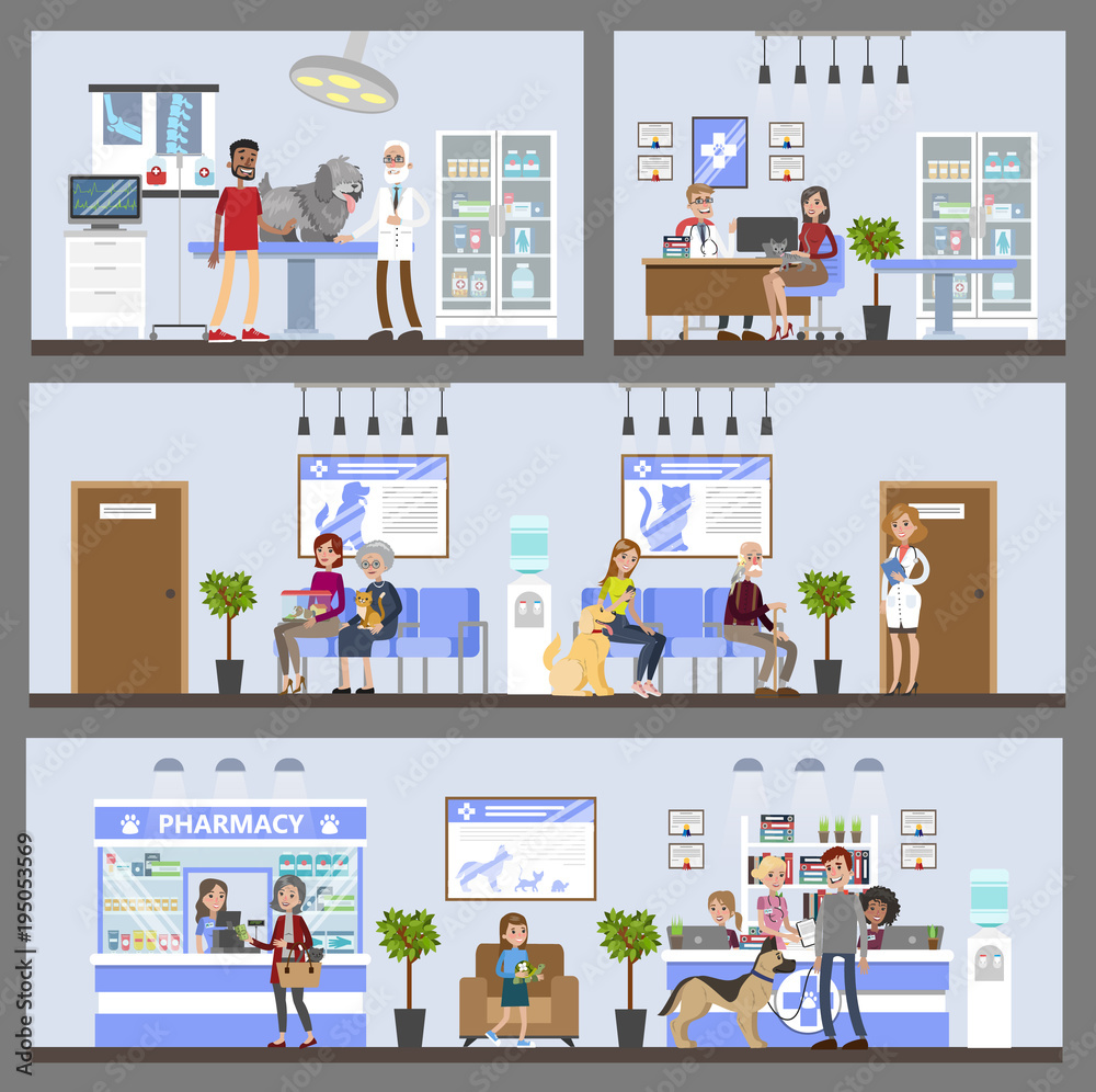 Vetclinic building interior. Vetclinic building interior.