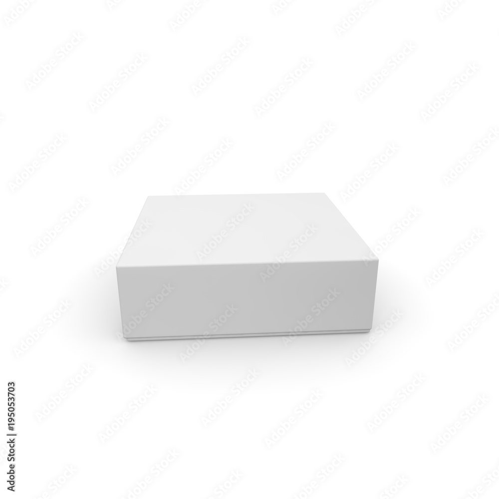White empty box for products and goods on white isolated background White empty box for products and goods on white isolated background