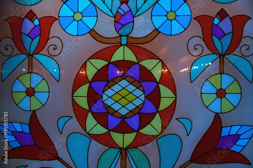 Canvas Print Colored stained-glass window